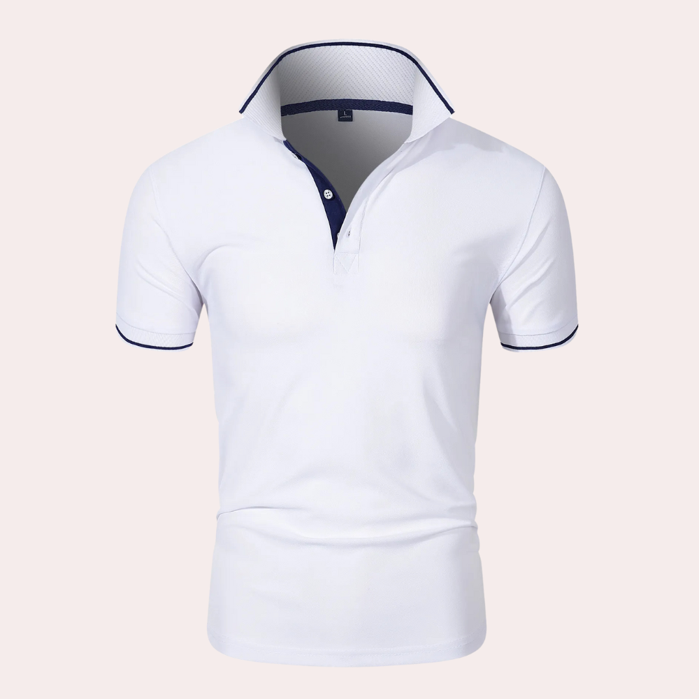 Witte Heren Polo Klassiek Elegant Tiberius