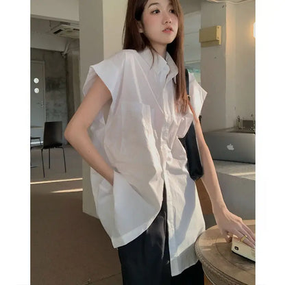Luxe Losse Korte Mouw Blouse