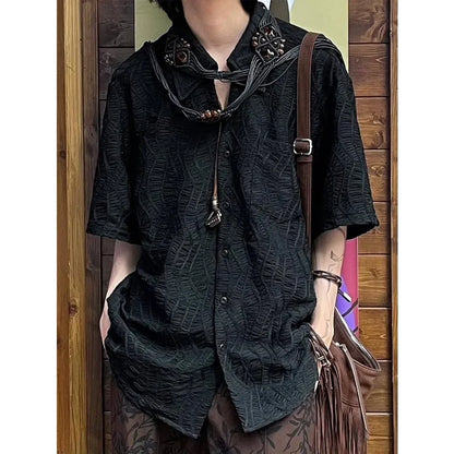 Vintage Jeugd Oversized Ruffled Shirt van RetroGlow