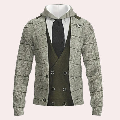 Heren Hoodie Ruitpatroon Veelzijdig Comfortabel