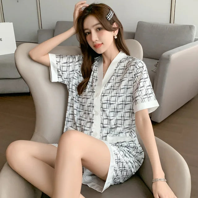 Estella Luxe Luipaard Zomer Pyjama Set