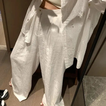 DazzleTrend oversized linnen broek