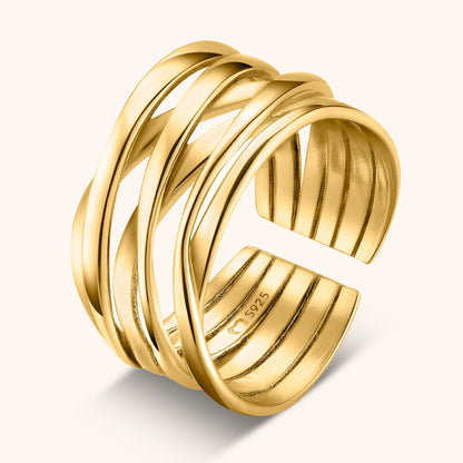 Vertakte Ring Stijlvolle Zilveren Sieraden - Mode Vibes