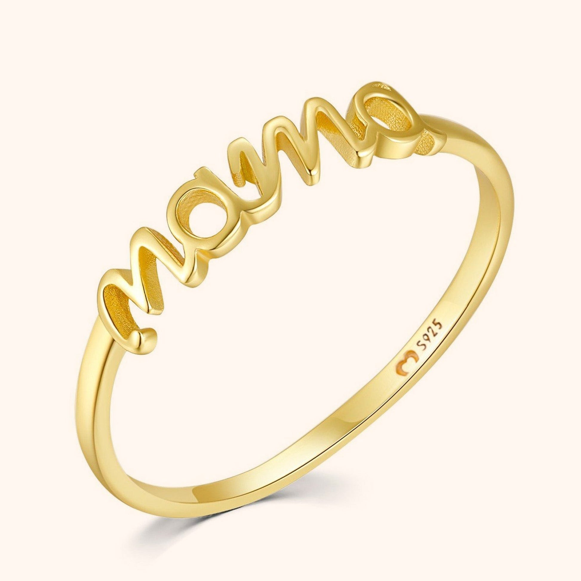 Mama Ring Zilver Geslepen met Naam - Mode Vibes