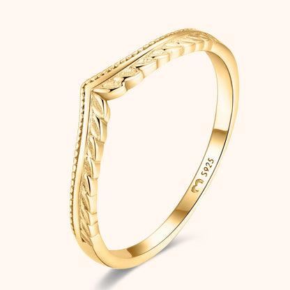 Bladmotief Ring Zilverkleurig Stijlvol met Details - Mode Vibes