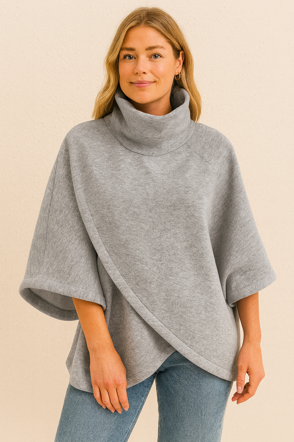 Dames Coltrui Oversized Asymmetrisch Zwart - Mode Vibes