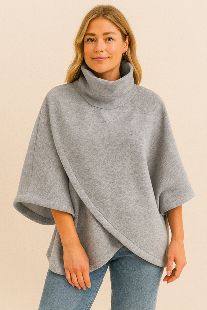 Dames Coltrui Oversized Asymmetrisch Zwart - Mode Vibes