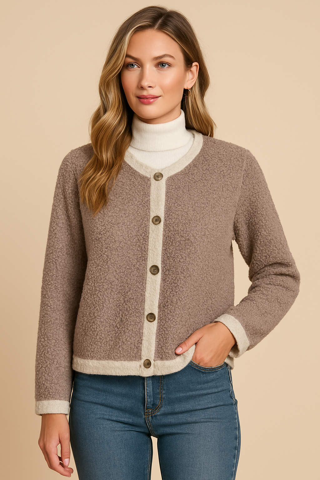Dames Vest Zacht Knoopsluiting Casual Stijl - Mode Vibes