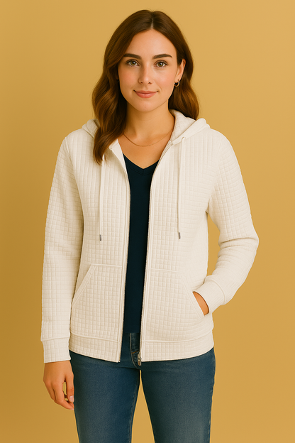 Dames Vest Capuchon Waterdichte Structuur Stof