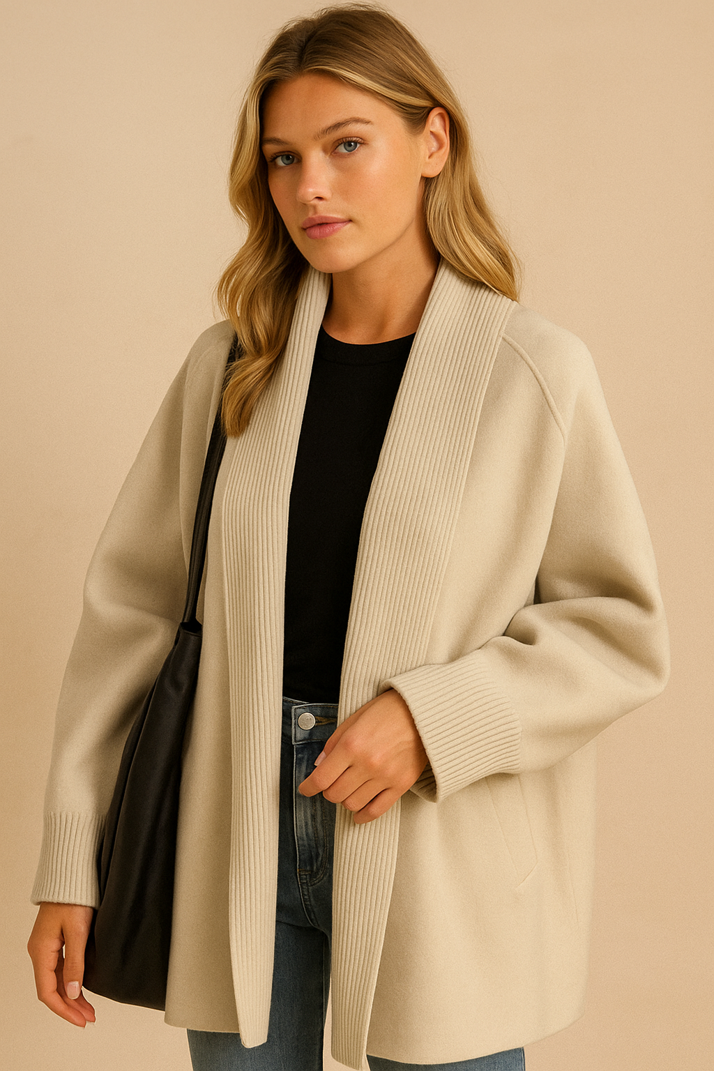 Dames Oversized Vest Koreaanse Stijl Lange Losse Jas - Mode Vibes