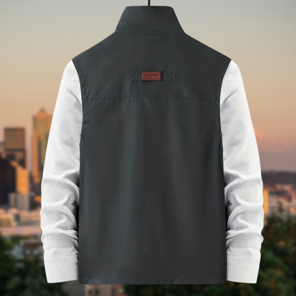 Heren Vest Met Meerdere Zakken Rits Functioneel