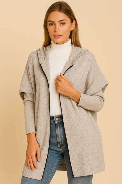 Dames Vest met Capuchon en Leuke Print - Mode Vibes