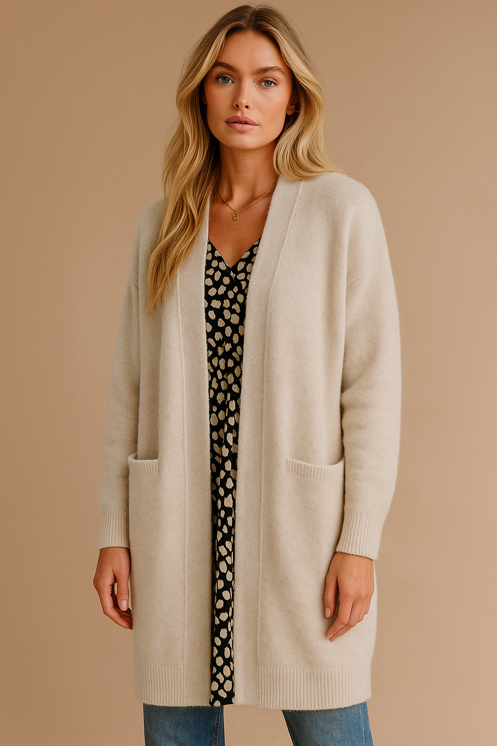 Dames Gebreide Vest Warm en Stijlvol Lange Model - Mode Vibes