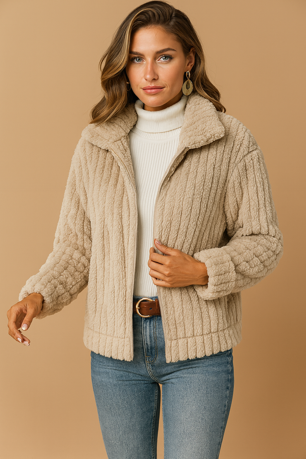 Dames Fleece Vest Zacht met Rits voor Outdoor - Mode Vibes