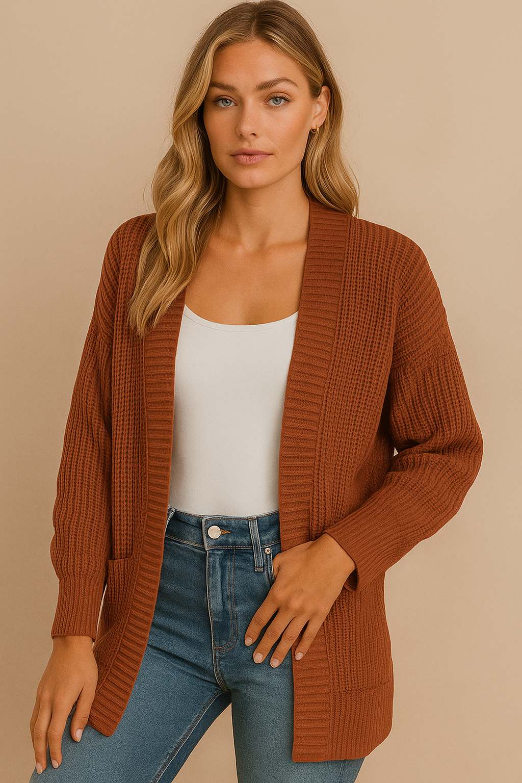 Dames Gebreide Vest Trendy Losse Pasvorm - Mode Vibes
