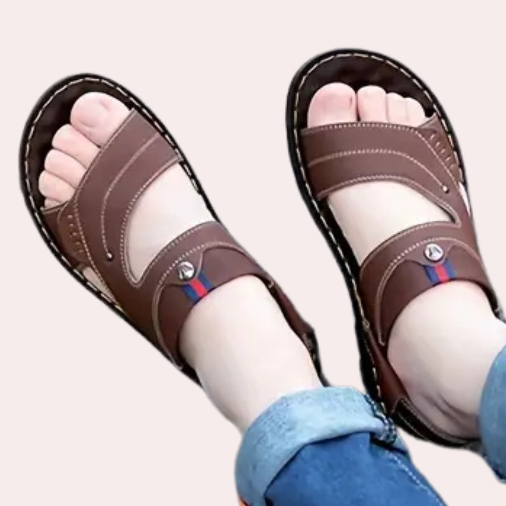 Leren Sandalen Heren Zomerklassieker Casual Stijl