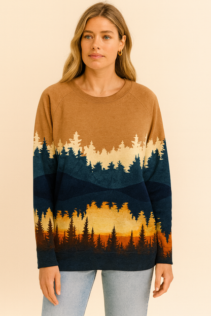 Dames Trui Natuurprint Comfortabel Warme Richarda