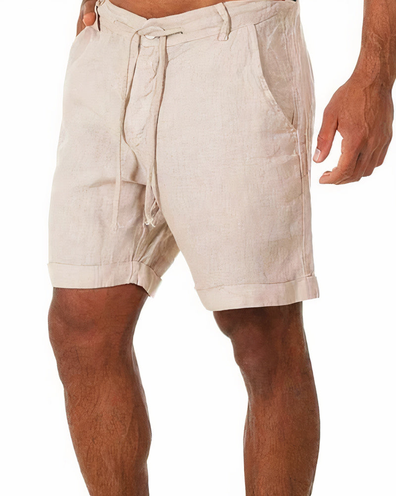 Mannen Linnen Shorts Zomerkleding Stijlvol Leo - Mode Vibes