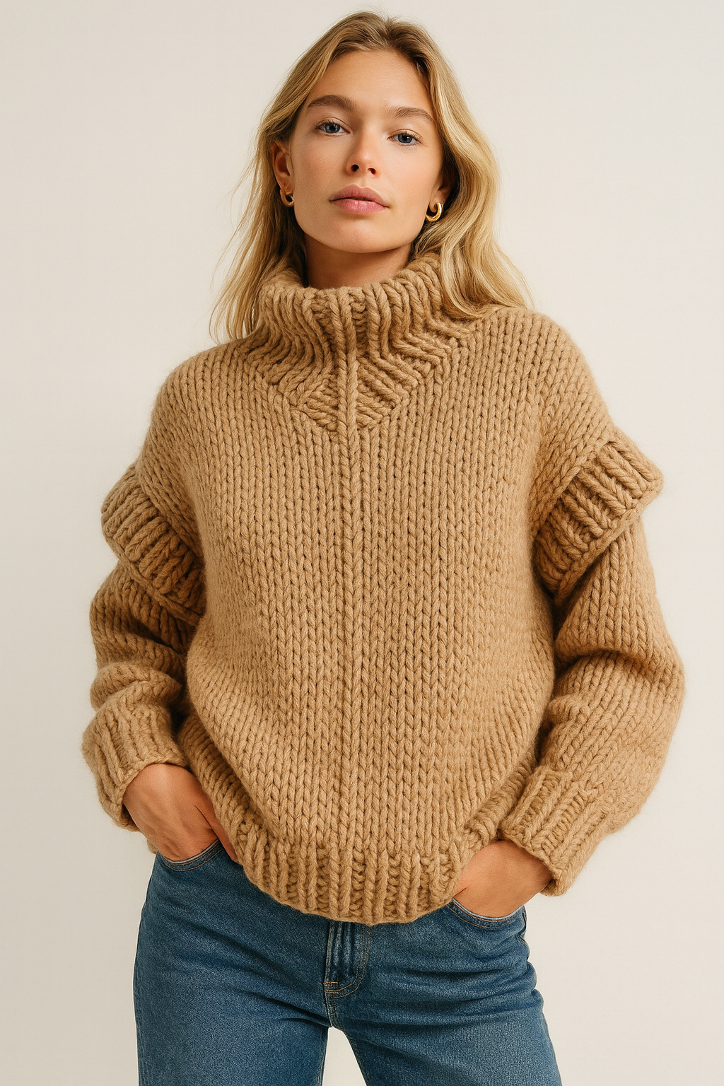 Dames Gebreide Trui Oversized Chunky Warme Wintertrui - Mode Vibes