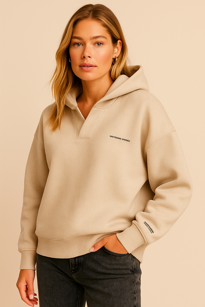 Dames Hoodie Met Korte Mouwen en Leuke Print