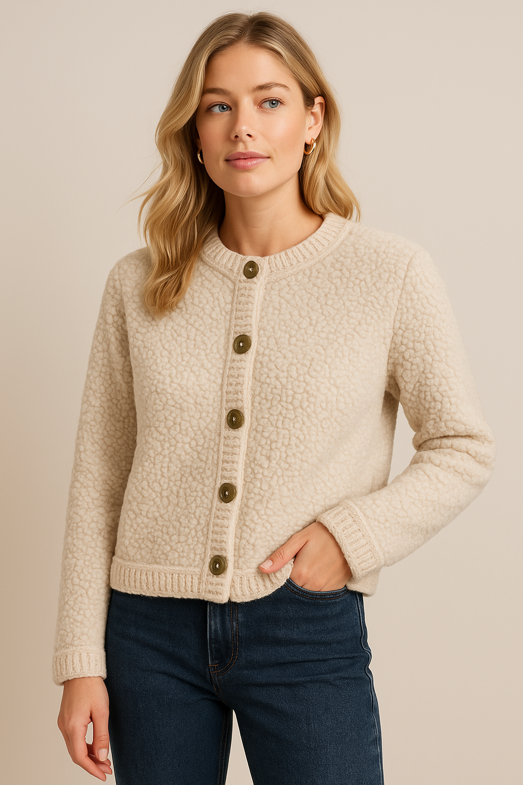 Dames Teddyjas Overshirt met Knopen Romana - Mode Vibes