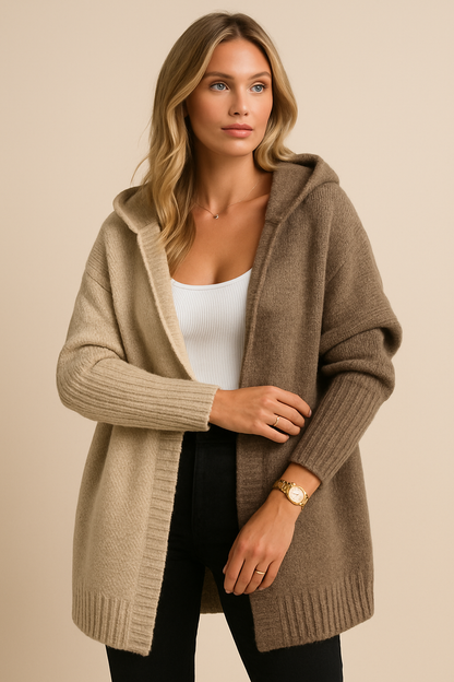 Dames Patchwork Vest Warm Gebreid - Mode Vibes