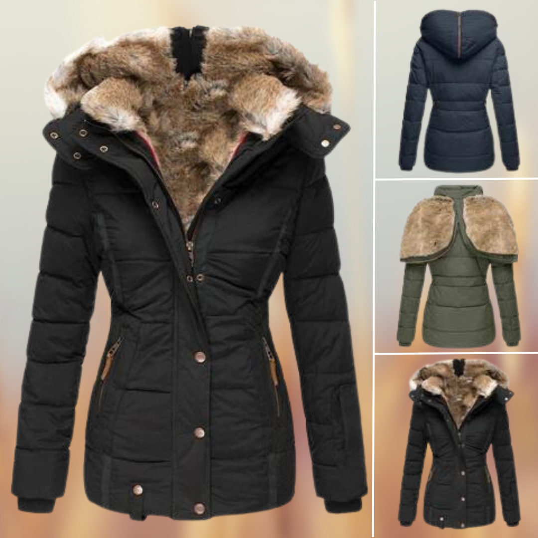 Warme Winterjas voor Vrouwen met Bontvoering - Mode Vibes