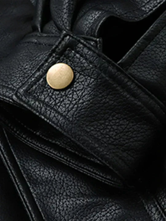 Leren Herenjack Oversized Stijlvol Design