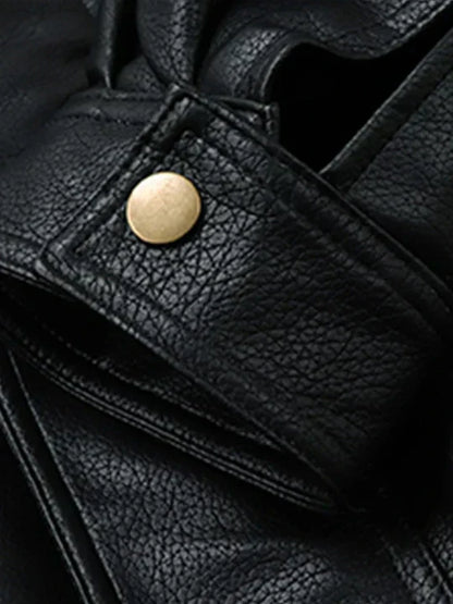 Leren Herenjack Oversized Stijlvol Design