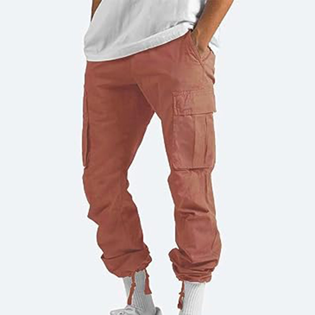 Heren Cargo Broek Zwart Comfortabele Stof