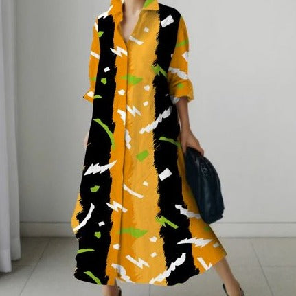 Dames Overhemdjurk Elegante Korte Mouw