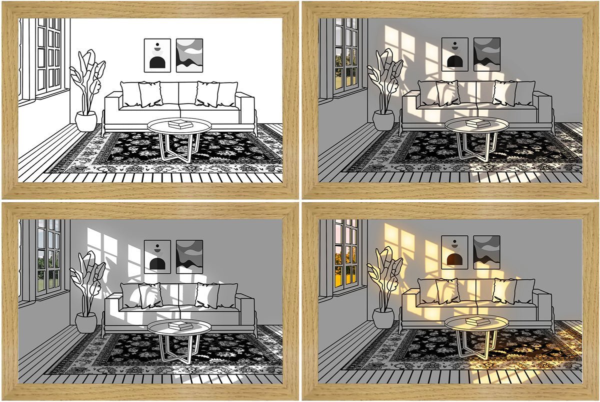 LED Kunstverlichting – Moderne Luminza Schilderij