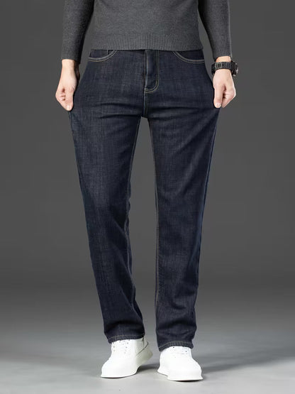 Herenbroek Rechte Pijp Fleece Voering Warm en Comfortabel - Mode Vibes