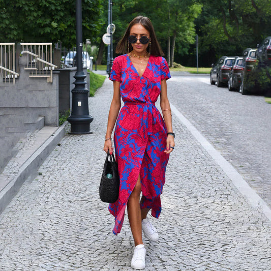 Zomerjurk Vrouwelijk Jurk Casual Lange Mouw - Mode Vibes