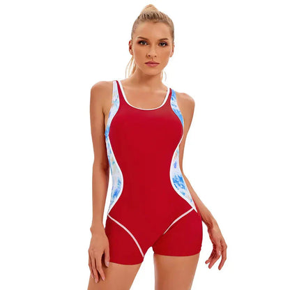 Dames Badpak Sportief Patchwork Design