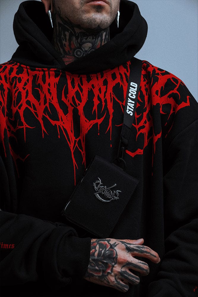 Oversized Hoodie met Damon Print – Zware Sweatshirt voor Heren