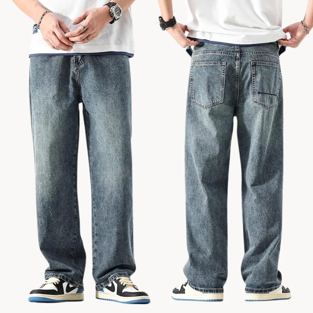 Retro Jeans Rechte Pasvorm Casual Stijl - Mode Vibes
