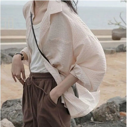Urban Chic Retro Katoen Linnen Shirt