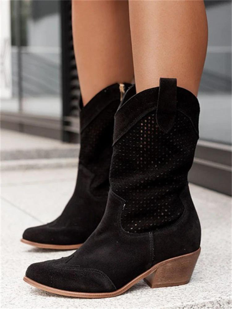Cowboylaarzen voor Dames Western Stijl Leer