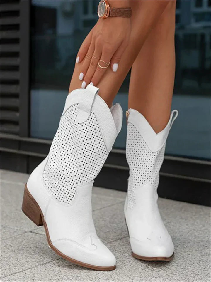 Doreva | Stivali Cowgirl Donna Eleganti con Cerniera Laterale e Comfort Quotidiano