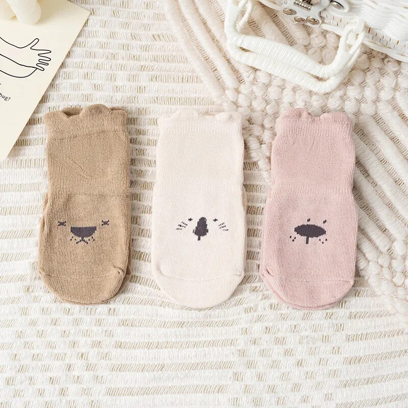 Babysokken 3-Pack Anti-Slip Met Rubberen Grippers