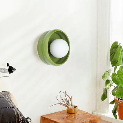 Wandlamp Ronde Keramische Schakelbare Lamp Circo