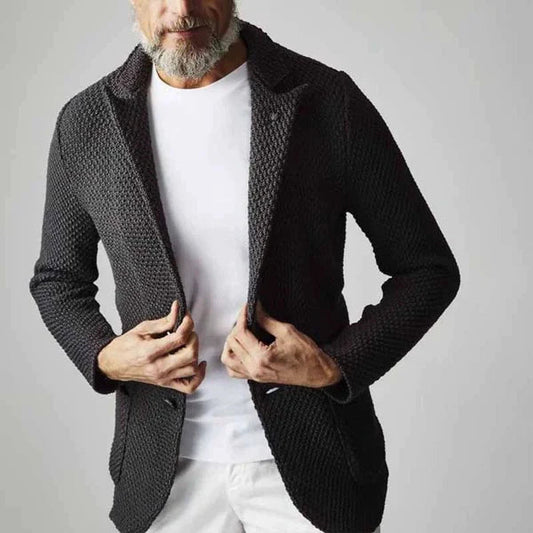 Riviera | Zwarte Blazer Dames – Tijdloos Visgraatpatroon, Elegante Pasvorm 0
