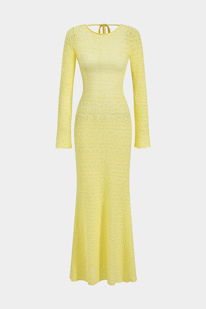 Maxi Jurk Rugstrik Glamour Elegante Vrouwelijke Jurk - Mode Vibes