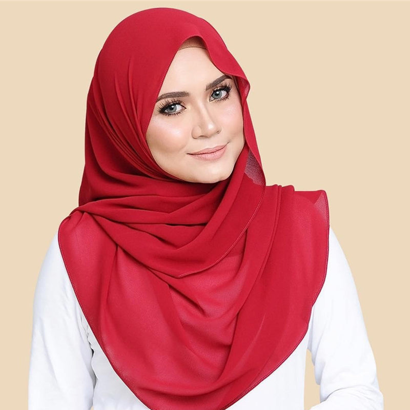 Zachte Chiffon Hoofddoek Luxe Hijab voor Vrouwen