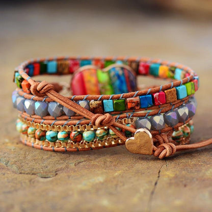 Armband Chakra Energie Zilver Wikkel Design