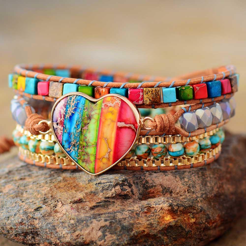 Armband Chakra Energie Zilver Wikkel Design - Mode Vibes