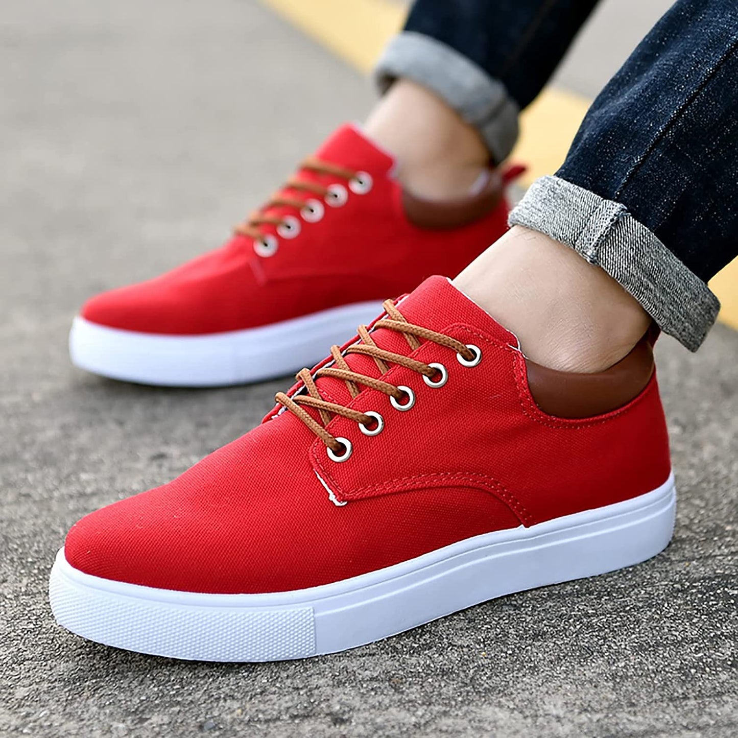 Stijlvolle Heren Sneakers Casual Leren Schoenen