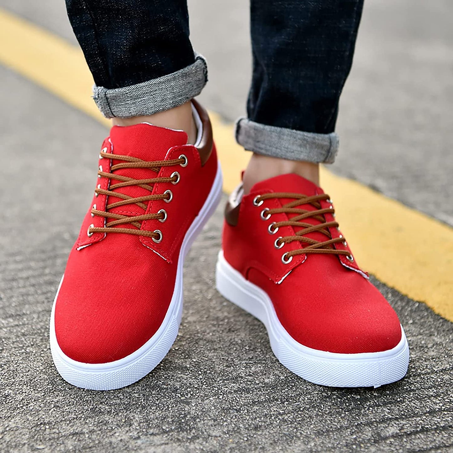Stijlvolle Heren Sneakers Casual Leren Schoenen