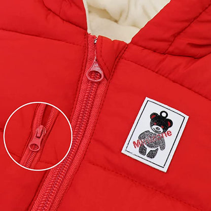 Baby Romper Met Berenoortjes Warme Winteruitvoering
